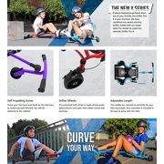 EzyRoller: Drifter Pro X - Purple -Ride-On Scooter, Cambering Motion, Pedal Free Cart, Hand Brakes, Extendable Frame, 220lb Capacity, Kids-Adults 9+