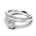 thumbnail image 4 of Gorgeous Minimalist 1.65 Carat Pear Cut Classic Diamond Moissanite Engagement Ring, Wedding Ring, One Matching Band in 10k Solid White Gold, Gift For Her, Promise Ring, Anniversary Gift, 4 of 4