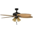 thumbnail image 3 of Honeywell Palm Valley 52" Bronze Tropical Ceiling Fan with 5 Palm Blades, Pull Chain & Reverse Airflow, 3 of 9