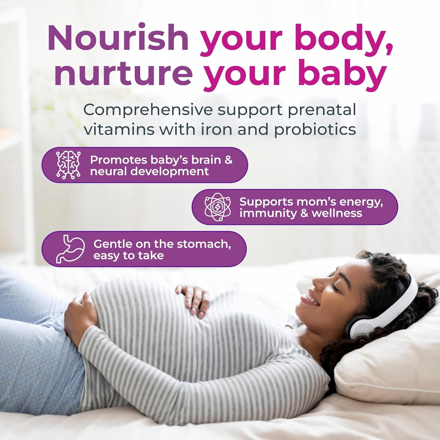 NatureGenX Prenatal Vitamins for Women provide a carefully formulated blend of over 27 essential nutrients to support nutritional needs during pregnancy and breastfeeding. With key ingredients like m