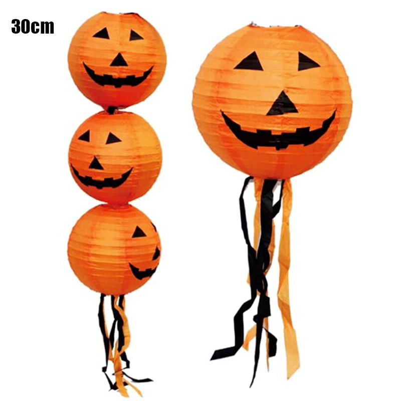 Details about   New Popular Halloween LED Paper Pumpkin Hanging Lantern Holiday Party Decoration