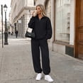 thumbnail image 6 of SUNBS 2 Piece Outfit for Women Lounge Sets Hooded Half-Zip Sweatshirt Jogger Sweatpants Workout Sweatsuit, 6 of 9