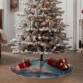 thumbnail image 4 of Fotbe Forest Lake White Horse Pattern Christmas Tree Skirt, Tree Skirts Plush Christmas Decorations, Christmas Tree Skirts Xmas Decorations Holiday Party Decor-, 4 of 6
