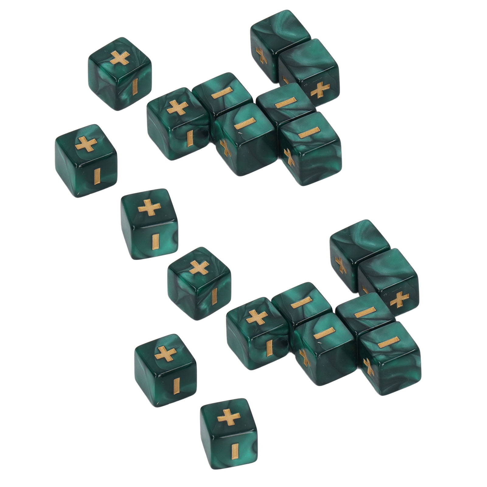 Dice Set, Lightweight Plastic Teaching Dice Set Learning Aid 20 Pcs For Classroom Green