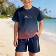 thumbnail image 4 of Tiijoy Little Girls Summer Casual Outfits Gradient Short Sleeve T-Shirt Shorts Set, Sizes 5-6, 4 of 6