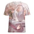 thumbnail image 5 of Butterfly Dancing Women's Short Sleeve Tops Casual Blouses T Shirt, 5 of 6
