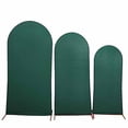 thumbnail image 2 of BalsaCircle 3 Fitted Hunter Green Matte Spandex Round Top Wedding Arch Backdrop Stand Covers Set Party, 2 of 8