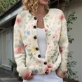 thumbnail image 2 of Kaondbfi Cardigan for Women, Button Down Cardigan Sweater Long Sleeve Sweaters Casual Trendy Fall Tops Coat Womens Winter Coat, 2 of 7