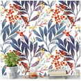 thumbnail image 5 of Watercolor Floral Peel and Stick Wallpaper Removable White/Purple/Red Fruits Vinyl Self Adhesive Shelf Liner 17.7in x 9.8ft, 5 of 9