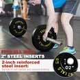 thumbnail image 2 of FlexWave Bumper Weight Plates, 35 lb Pair, Black, 2-Inch Hole, 2 of 6