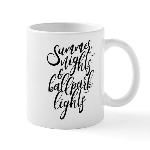 CafePress - Summer Nights And Ballpark Light - 11 oz Ceramic Mug - Novelty Coffee Tea Cup