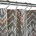 thumbnail image 3 of Bath Bliss Dotted Chevron Design PEVA Shower Curtain in Grey, 3 of 6