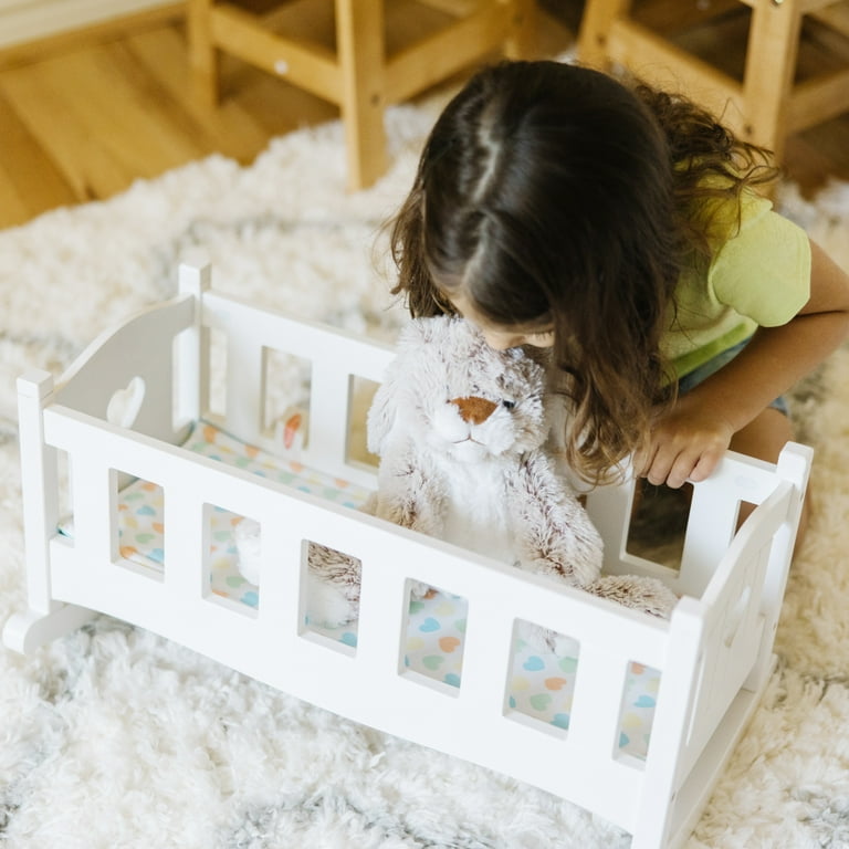 Melissa Doug Mine to Love Wooden Play Cradle for Dolls Stuffed
