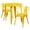 Yellow, variant on Flash Furniture Commercial Grade 30" Round Yellow Metal Indoor-Outdoor Table Set with 2 Arm Chairs