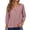 Pink&&100, variant on CONROSES Mothers Day Gift Women's 3/4 Sleeve T-Shirts V Neck Jacquard Loose Fit Summer Tee Blouses for Lady