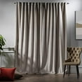 thumbnail image 3 of 3S Brother's Extra Long Solid Luxury Matte Velvet Soft Curtain Seashell Single Panel Hanging Back Tap & Rod Pocket Home Décor 5-25 Feet Custom Made Curtains -Made in Turkey Each(52"x63"), 3 of 7