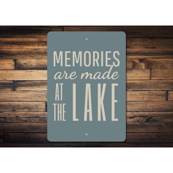Lake Memories Novelty Decor, Metal Wall Sign - 10x14 Inches