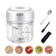 thumbnail image 4 of Inteprter Triturador de ajo eléctrico Mini 30W 3.7V 250ml Carga USB Cortadora de acero inoxidable Picadora Interior Pimienta Verduras Trituradora de carne Cocina y Comedor Blanco Inteprter HA059907-01B, 4 of 6