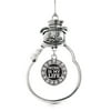 Music Is My Life Circle Snowman Holiday Ornament