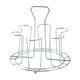 thumbnail image 2 of Estante para tazas de acero inoxidable - bandeja colgante invertida de 8,07x6,5 pulgadas para almacenamiento de cristalería, organizador de mesa de centro de sobremesa portátil, 2 of 6