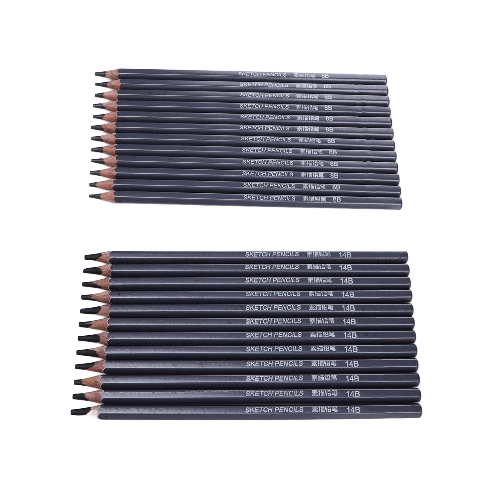 LYUMO Shading Pencils For Sketching,24Pcs Graphite Pencils 2 Hardness