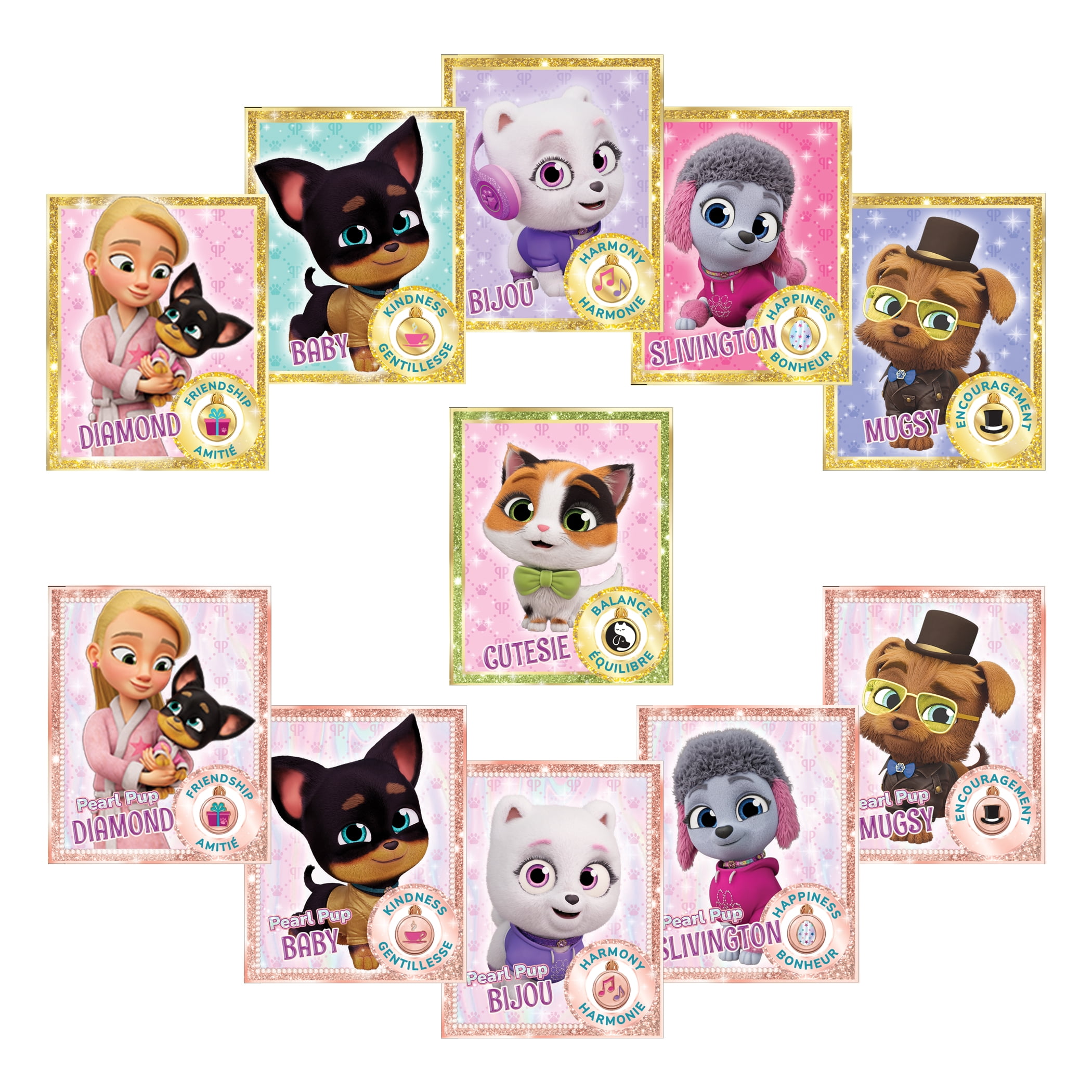 Paris & Pups Sweetie Squad Charm Surprise Blind Box Collectible, Mystery Puppy Figure with Charm Bracelet, Puppy Charm & Friendship Card, Kids Ages 4+ by Playmates Toys