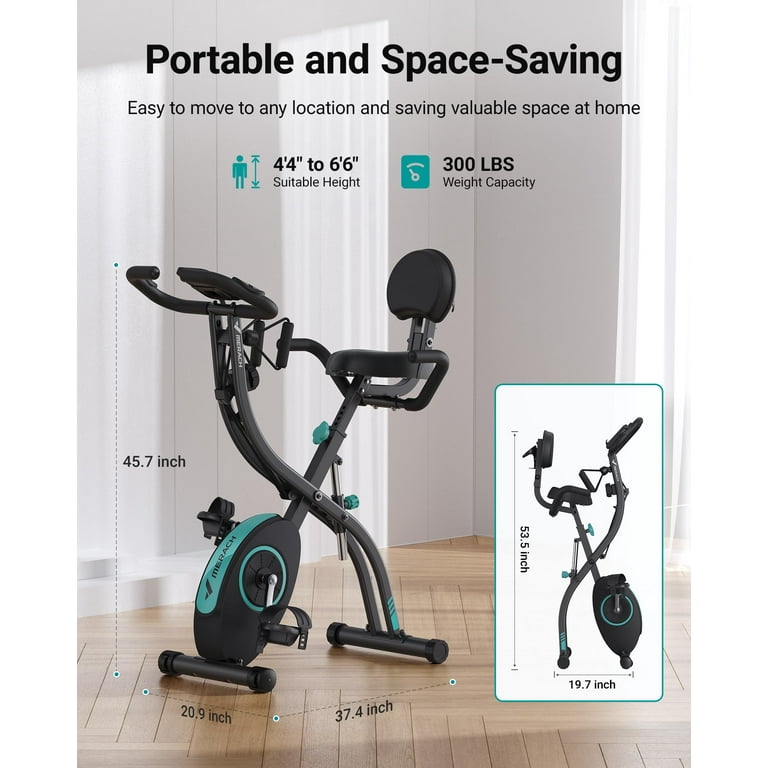 Free Shipping! MERACH 4-in-1 Exercise Bike Quiet Folding