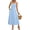 Blue, variant on Uscallm Women's Spaghetti Strap Boho Flowy Maxi Dress Solid ALine Casual Long Travel Beach Dresses Lightweight Summer Sundresses, White L