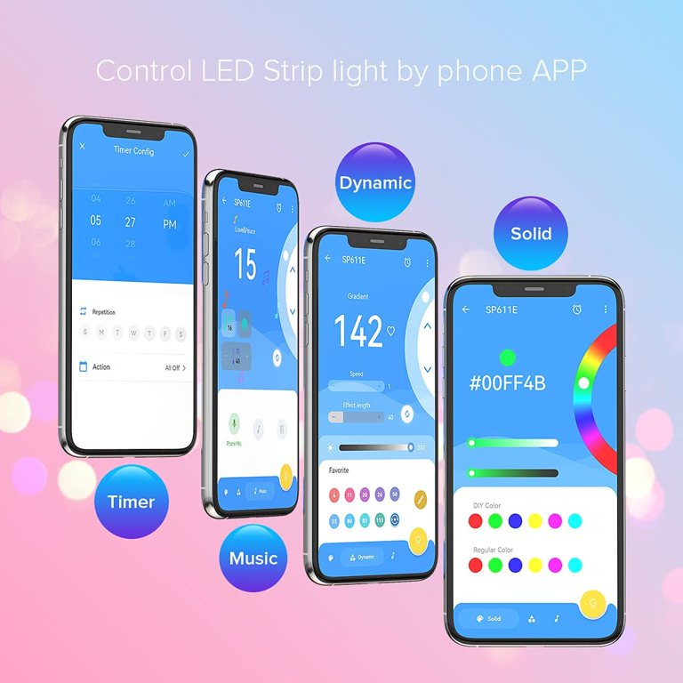  BTF-LIGHTING WS2812B WS2811 1903 etc LED Strip Magic Home APP  WiFi Music Controller with Dual Signal Output Ports iOS/Android App Support  Alexa/Google Home/IFTTT : Tools & Home Improvement