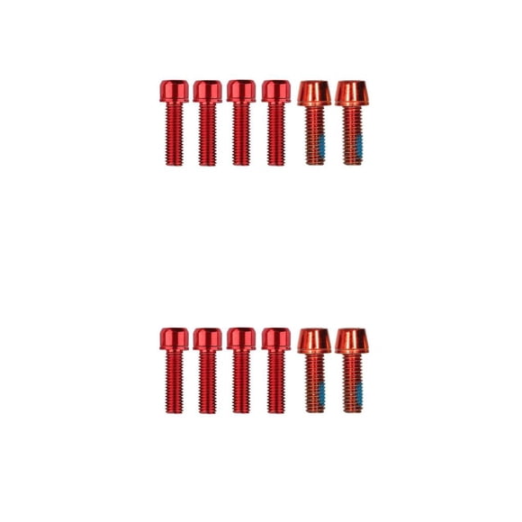 Tornillos para vástago de bicicleta Naiovety Elevador de manillar de Acero inoxidable M5x4+M6x2 2piezas