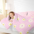 thumbnail image 4 of Feelyou Girly Pink Blossoms Bedding Comforter Set, Rustic Flower Floral Twin Comforter Sets, Teens Kids Girls Women Reversible Bedding Set, Luxury Bedroom Decor, 2pcs, 4 of 8