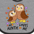 thumbnail image 4 of Inktastic My Auntie Loves Me- cute owl family Boys or Girls Baby Bib, 4 of 4