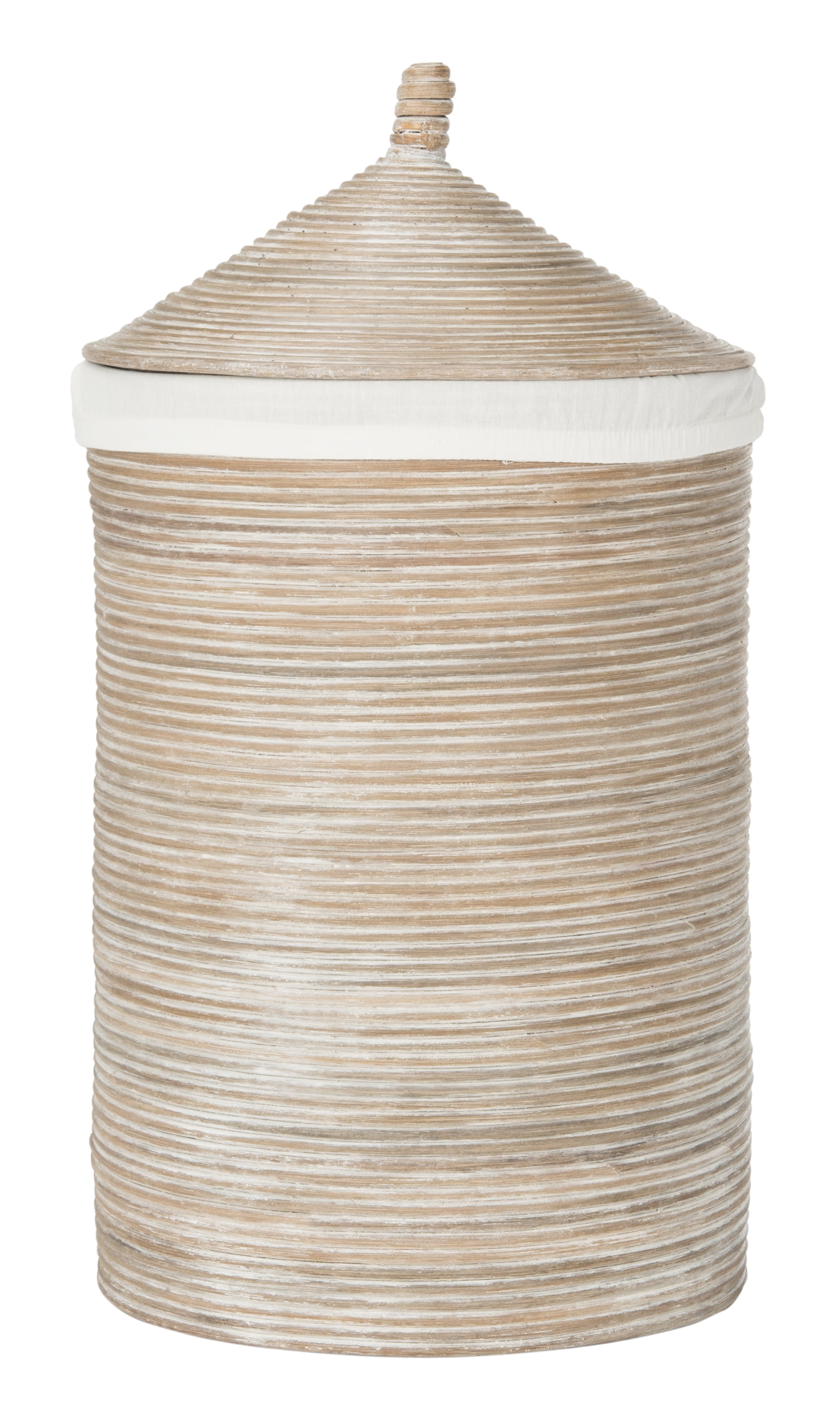Safavieh WELLINGTON RATTAN STORAGE HAMPER WITH LINER, HAC6501A