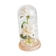 thumbnail image 5 of Regalos de San Valentín para ella: flores preservadas iluminadas, decoración creativa para el hogar blanco con base de madera, 5 of 9