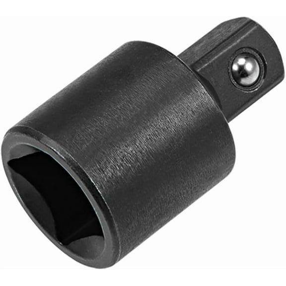 1/2 Inch Drive (F) x 3/8 Inch (M) Socket Reducer, Female to Male, Cr-V (Black)