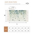 thumbnail image 2 of Blue Green Eucalyptus Bathroom Rug 2'x3', Sage Gradient Leaves Butterfly Low Profile Front Entryway Rug with Tassels, Woven Cotton Washable Kitchen Mat Carpet for Foyer Bedroom Back Door Decor, 2 of 9