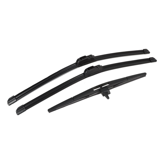 Unique Bargains 3 Pcs 22' 21' 14' Front Rear Windshield Wiper Blade Set Fit for Honda Pilot with J / U Hook Black