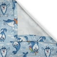 thumbnail image 6 of Ambesonne Cartoon Valance & Curtain, Friendly Seal, 55"x36", Blue White Marigold, 6 of 6