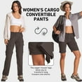 thumbnail image 4 of FEN AI Hiking Pants Women Quick Dry Lightweight Water Resistant Elastic Waist Cargo Pants, 4 of 7