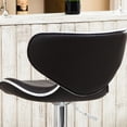 thumbnail image 3 of Faux Leather Seat and Sturdy Base / Dark Brown Airlift Swivel Barstool Pair, 3 of 4