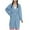 Light Blue, variant on Riecok Robes for Women Plus Size Cozy Soft Long Sleeve Warm Bathrobe with Tie Closure Comfortable Nightdress Black M