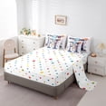 thumbnail image 5 of Homewish Monogrammed H Theme 7 Pieces Bedding Comforter Set,Planet Stars Pattern Full Bedding Set,Multicolor Splash Ink Fitted Sheet Flat Sheet For Girl Teens,Ultra Soft Bedroom Decor Reversible, 5 of 8