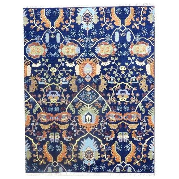 Wahi Rugs Hand Knotted Colorful Modern Rich Ziegler Design 8'0"x10'0" -w11183