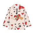 thumbnail image 3 of Psesaysky Girl's Love Pet Graphic Print Preppy Cute Sweatshirts Long Sleeve Drop Shoulder Half Zipper Pullovers Athletic Thermal Coat 10-11 Years, 3 of 6