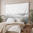 thumbnail image 3 of Grey Ombre Tapestry for Bedroom Wall Hanging Tapestry, Summer Minimalist Ocean Waves Ceiling Backdrop Tapestries Poster Blanket Wall Decor for Teens Room Living Room Dorm 51" x 59", 3 of 8
