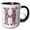 Black/White, variant on 3drose, Colorful Monogram Letter H, 11oz Two-tone Yellow Mug