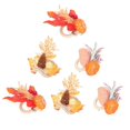 thumbnail image 2 of Here's a refined product description for your Thanksgiving napkin clasps:\n\n \n\n**6pcs Thanksgiving Napkin Clasps – Handwoven Maple Leaf & Pumpkin, 2 of 4
