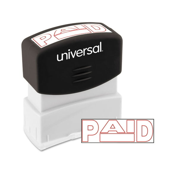 Universal Message Stamp, PAID, Pre-Inked One-Color, Red