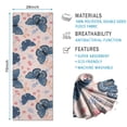 thumbnail image 2 of Blue Butterfly Leaf Flower Pink Pattern Hot Yoga Mat Towel Non Slip for Hot Yoga - Quick-Drying Yoga Mat Cover with 4 Corner Pockets with Travel Bag - Hot Yoga Towel Non Slip 70"x26", 2 of 6