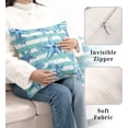 thumbnail image 4 of Blue Seashells Pillow Covers 20x20 Coastal Beach Themed Decorative Pillow Covers Summer Ocean Cushion Covers Set of 2 for Outdoor Sofa Home Decor Living Room, 4 of 6